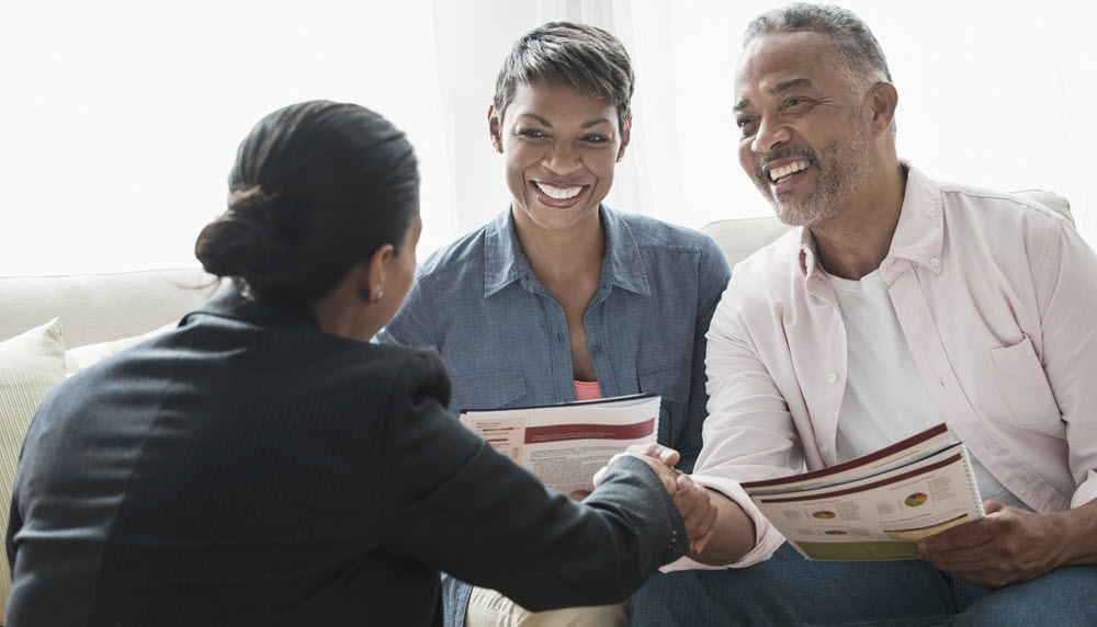 Couple meeting with financial advisor