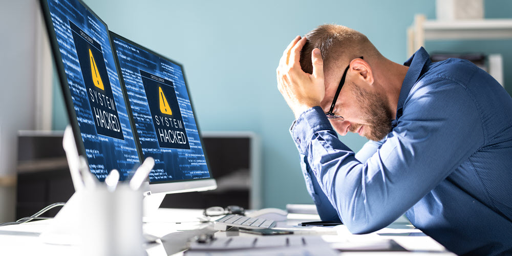 Man at his office desk.