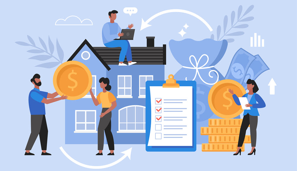 Family refinancing a home.