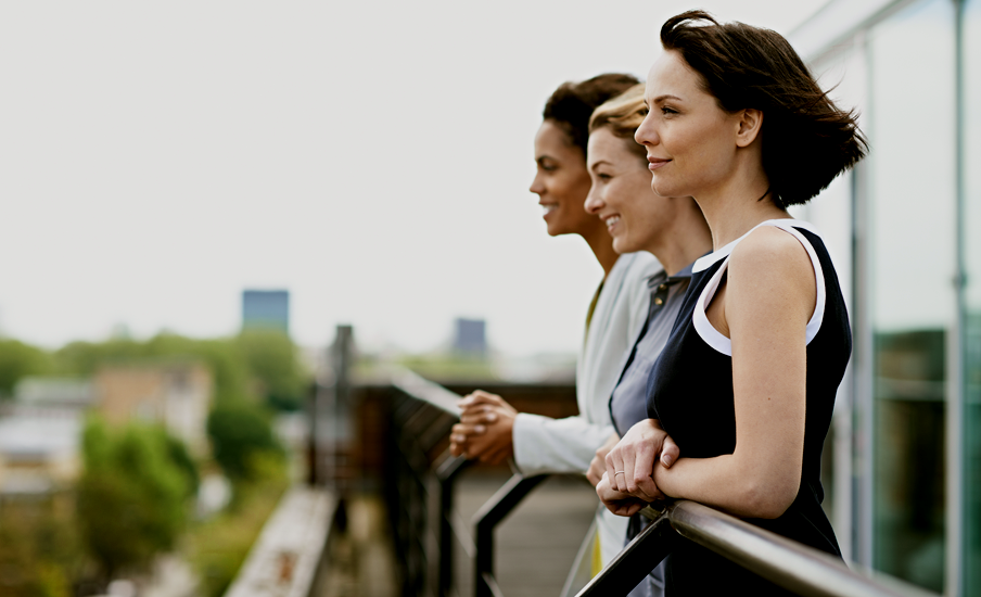 Women relaxing after work.