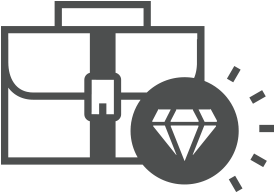 briefcase with diamond