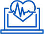 A blue icon representing IT and medical industries.