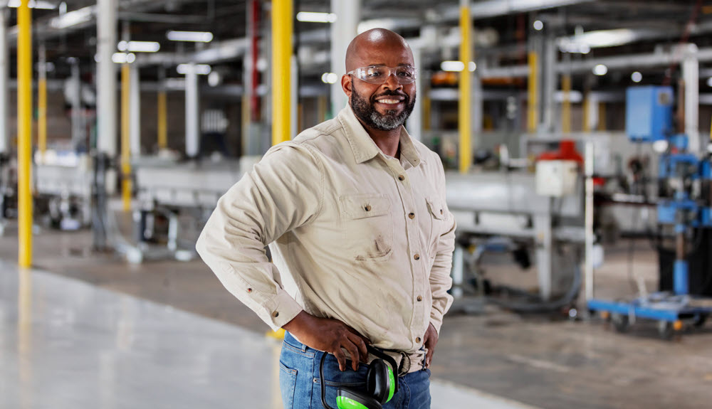 Man working in Huntsville.