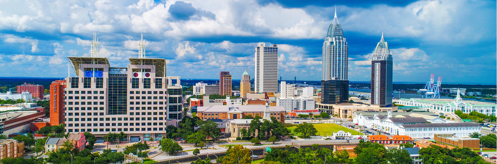 Mobile, AL skyline.