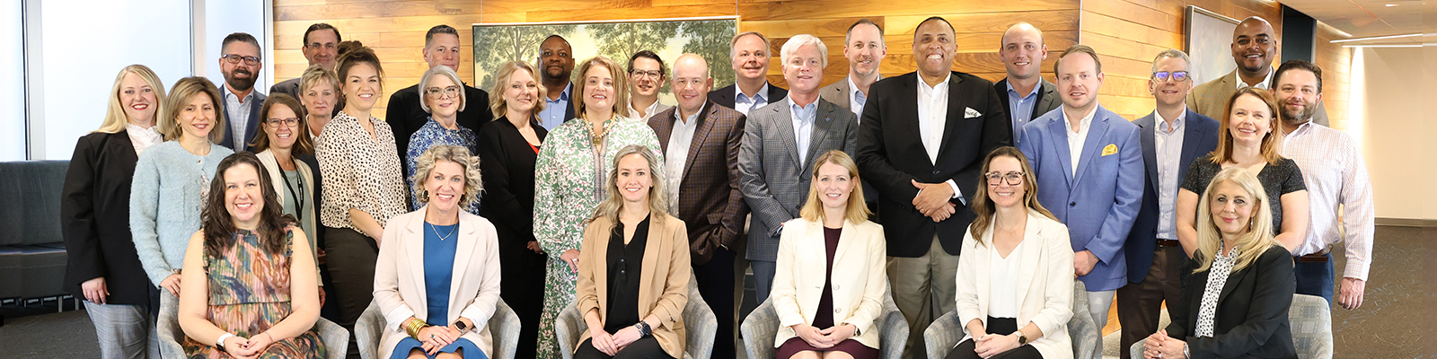 Happy First Horizon employees in a Nashville office.